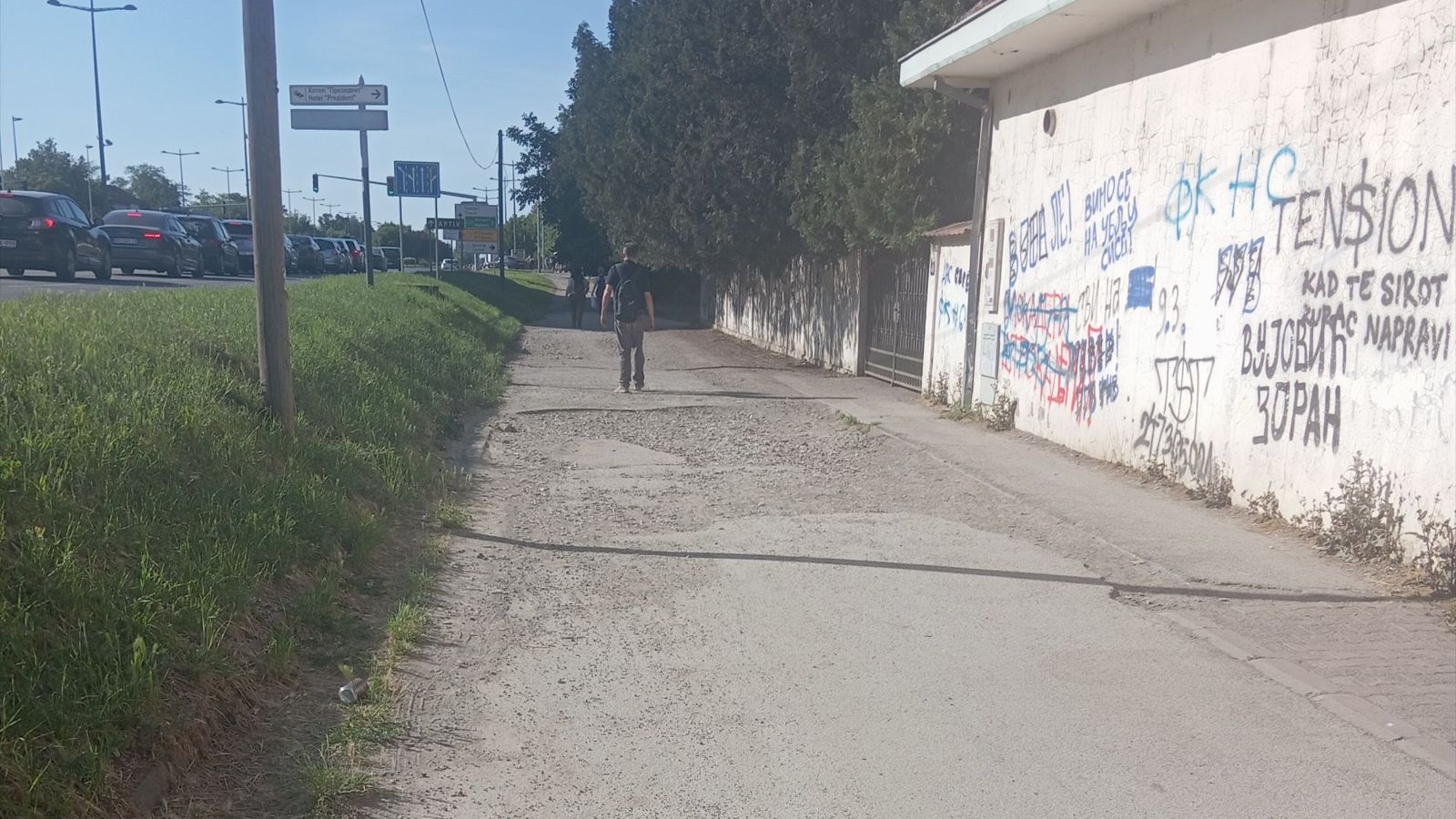 Nedostatak trotoara i bic. staze na Bul. Evrope
