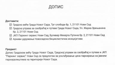 Sugestija za usklađivanje cena parkiranja u zonama naplate