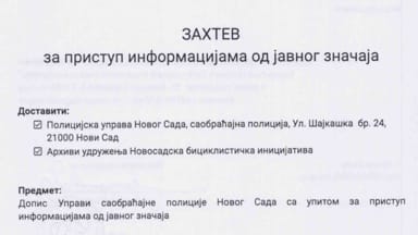 Zahtev za pristup informacijama od javnog značaja