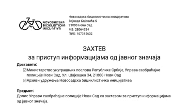Zahtev za pristup informacijama od javnog značaja