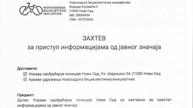 Zahtev za pristup informacijama od javnog značaja