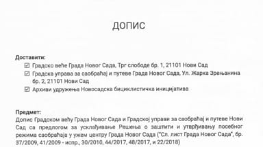 Inicijativa za ograničavanje motornog saobraćaja u pešačkoj zoni