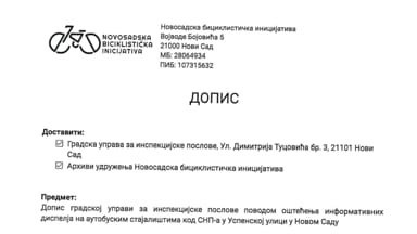 Prijava oštećenja info displeja